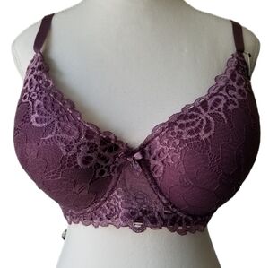 New XOXO Intimates Sexy Lacey Lined Underwire Push Up Bra 40D